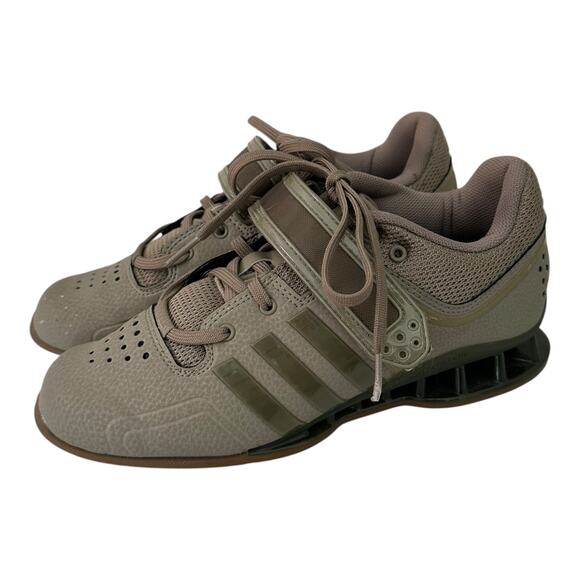 Adidas AdiPower Weightlifting Shoe Mens Sz 6 Army Military Cargo Green Gum Steel - Picture 8 of 10